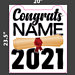 Graduation Yard Sign | Personalized Name | High School or College Graduation Lawn Sign