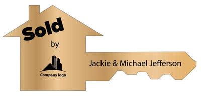 LARGE Customizable Real Estate Key Photo Prop | Realtor Marketing Home Sold Cutout | Personalized Key for Promotion | New Home Gift Idea