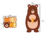 Bear with wild one sign, beary special, little bear birthday, wild one, teddy bear, first birthday, adventure party, wild one party