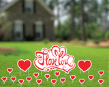 I Love You Yard Sign, Valentines Day Decor, Outdoor Sign