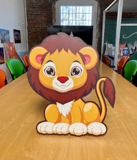 Cute Lion Cutout | Baby Shower Props and Decor | Safari Theme